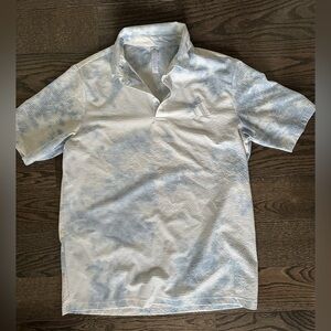 Adidas White and Blue Men's Shirt